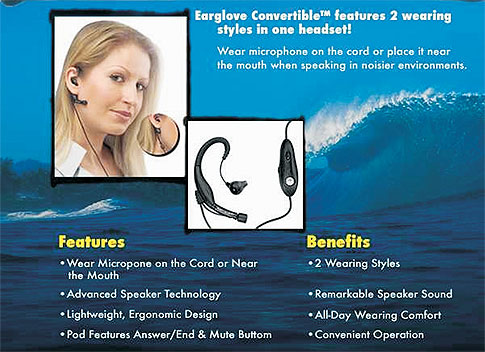 Body Glove Ear Glove Convertible Headset